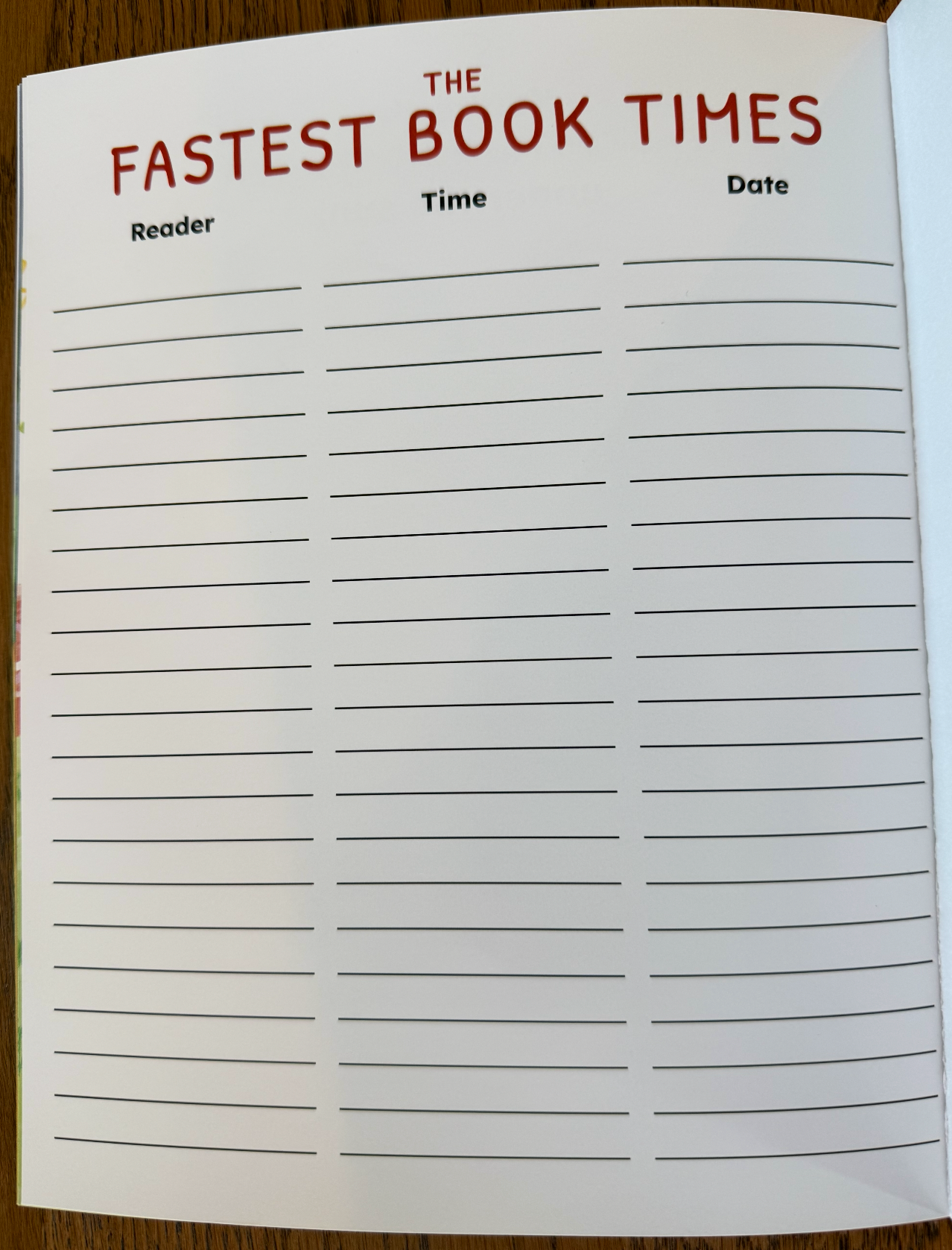 The Fastest Book Race